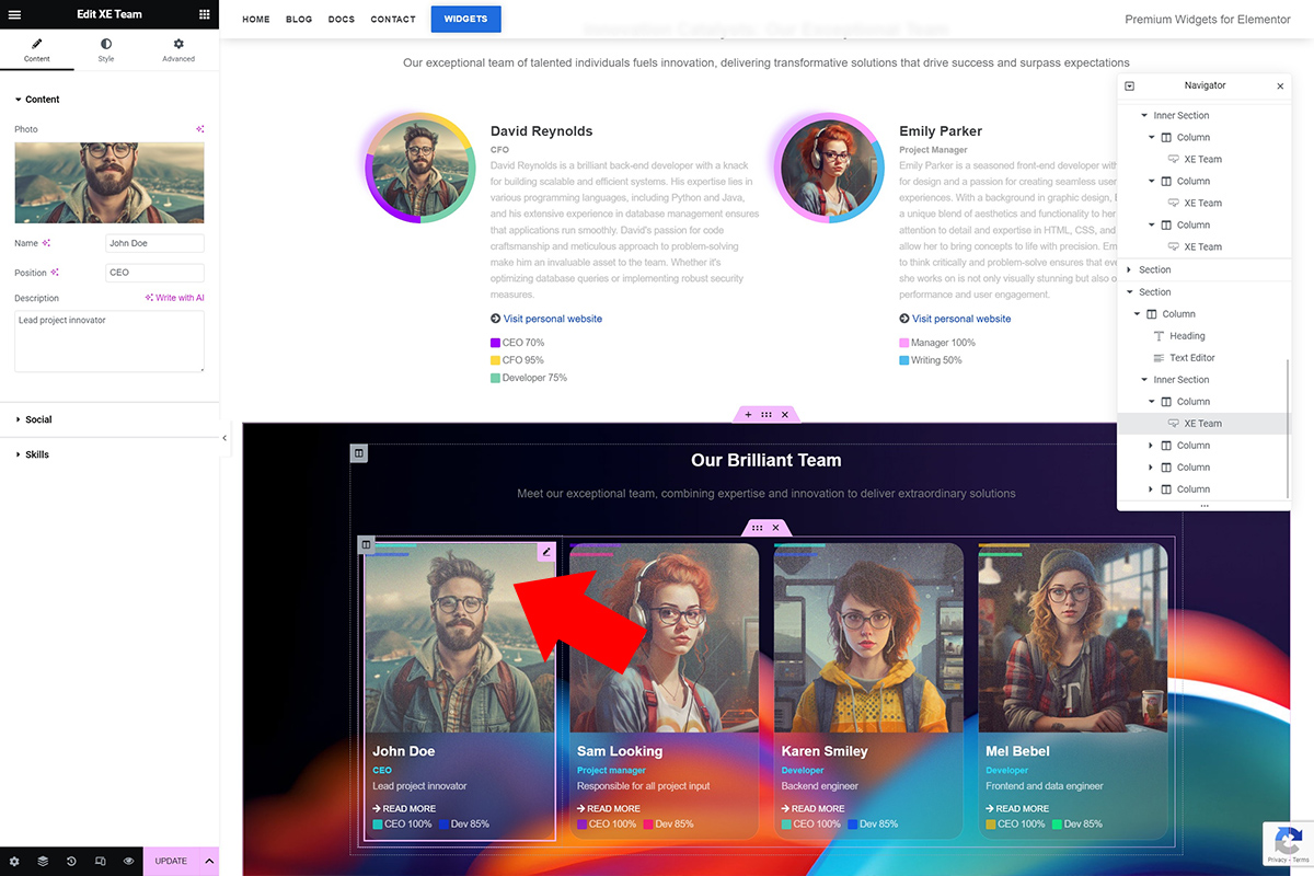 Team Cards for Elementor USe Cases